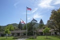 Flags honoring veterans of all wars at Veterans Home of California in Yountville, Napa Valley Royalty Free Stock Photo