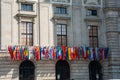 Flags at the HQ of OSCE Royalty Free Stock Photo