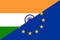 India and European Union Flags