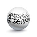 Flags of Islamic Emirate of Afghanistan in the form of a ball Royalty Free Stock Photo