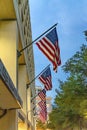 Flags J. Edgar Hoover Building Federal Bureau Investigation Washington DC