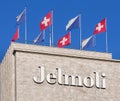 Flags on the Jelmoli building