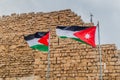 Flags of Jordan Royalty Free Stock Photo