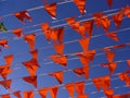 Flags on Koninginnedag (Dutch Queensday) Royalty Free Stock Photo