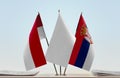 Flags of Monaco and Serbia