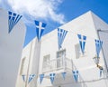 Flags on Mykonos Royalty Free Stock Photo