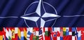 The 28 Flags of NATO - Page header Royalty Free Stock Photo