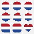 Flags netherlands europe illustration vector