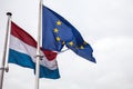 Flags Netherlands & European Union