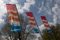 Flags at the Nijmegen road at the John Frost Bridge in Arnhem, Netherlands