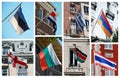 Flags Outside of Embassies in Washington DC