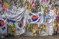 Flags of peace at the Korean DMZ