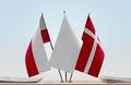Flags of Poland and Denmark