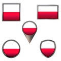 Flags of the Poland Icons set image