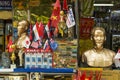 Flags and political propaganda shop in Ho Chi Minh