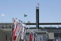 Flags of Race Car Drivers and Stat Tower-pole of IMS Royalty Free Stock Photo