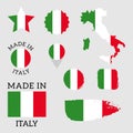 Set of flags of Italy. Vector Illustration