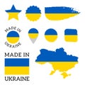 Set of flags of Ukraine. Vector Illustration