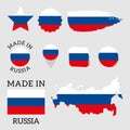 Set of flags of Russia. Vector Illustration