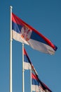 Flags of the Republic of Serbia Royalty Free Stock Photo