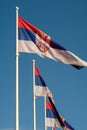 Flags of the Republic of Serbia Royalty Free Stock Photo