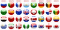Flags s world cup soccer Russia 2018 Royalty Free Stock Photo