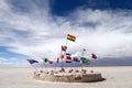 Flags at the Salar de Uyuni