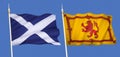 Flags of Scotland Royalty Free Stock Photo