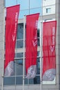 Flags of Slovenian Bank Nova KBM