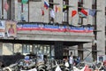 Flags separatists seized on the building