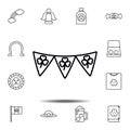 Flags, Shamrock icon. Simple thin line, outline vector element of Saint Patricks Day icons set for UI and UX, website or mobile Royalty Free Stock Photo