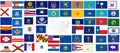 Flags of the states of USA Royalty Free Stock Photo
