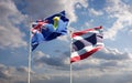 Flags of Turks and Caicos Islands and Thailand