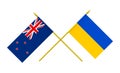 Flags, Ukraine and New Zealand