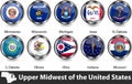 Flags of Upper Midwest region, US