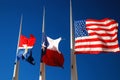Flags over Texas Royalty Free Stock Photo