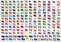 Flags vector of the world, wave design Royalty Free Stock Photo