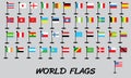 Flags vector of the world world flags vector Royalty Free Stock Photo