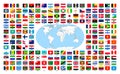 Flags of the World with Country Names Royalty Free Stock Photo