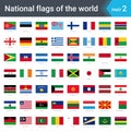 Flags of the world. Vector illustration of a stylized flag isolated on white Royalty Free Stock Photo