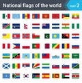 Flags of the world. Vector illustration of a stylized flag isolated on white