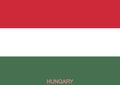 Flags of the world for school with name, Country Hungary Royalty Free Stock Photo