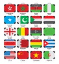 Flags world set Royalty Free Stock Photo