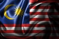 Malaysia Silk Satin Flag Royalty Free Stock Photo