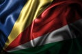 Seychelles Silk Satin Flag Royalty Free Stock Photo