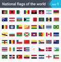 Flags of the world. Vector illustration of a stylized flag isolated on white Royalty Free Stock Photo