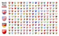 Flags of the world - vector set of glossy, hemispherical icons Royalty Free Stock Photo