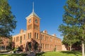 FLAGSTAFF, ARIZONA - SEPTEMBER 1, 2022: Coconino County Superior Court building. Old courthouse made with red stone.