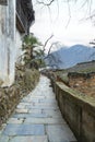 Flagstone road in Wuyuan Huangling scenic area, Jiangxi Province, China