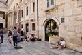 Flagstoned Courtyard, Diocletian`s Palace, Split, Croatia